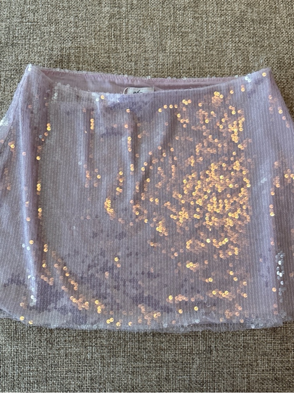 Oh Polly Lavender Sequin Mini Skirt
